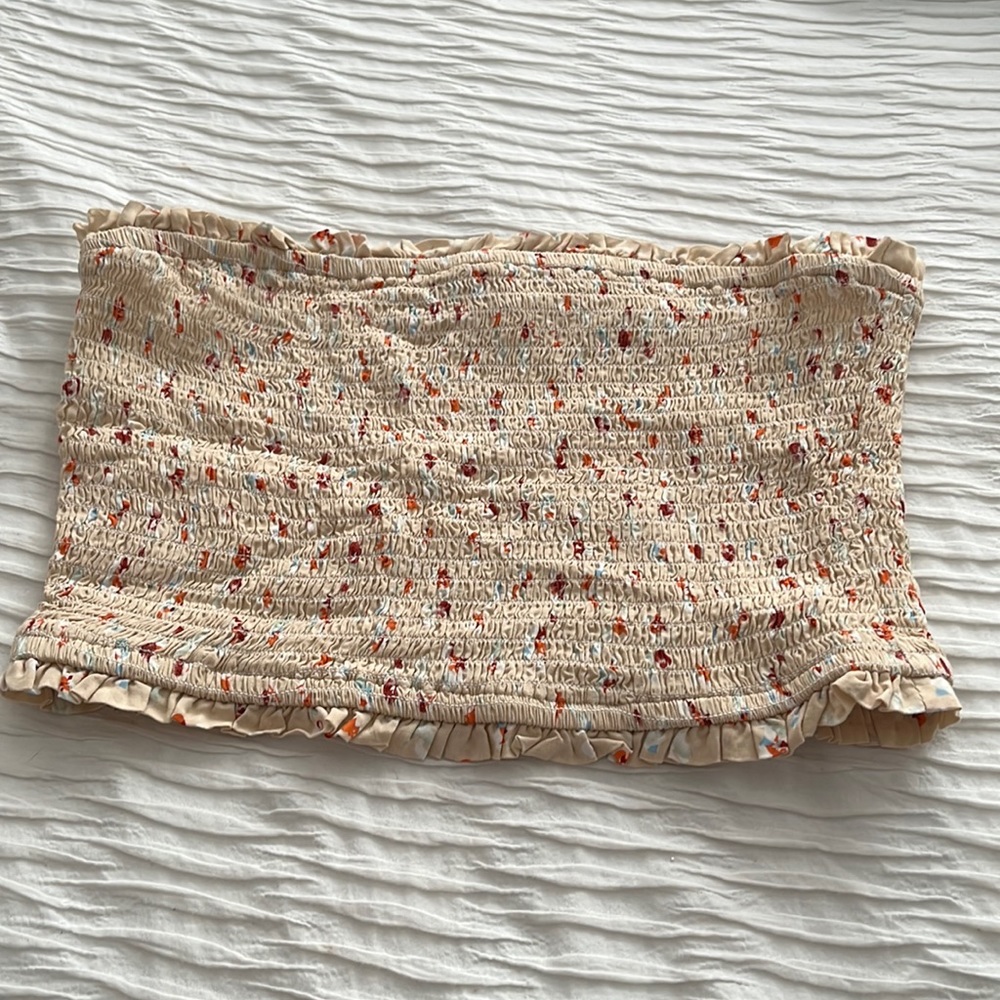 Cream bandeau top